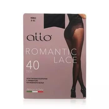 Женские колготки Atto Romantic Lace 40den Nero 5 размер