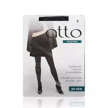 Женские колготки Atto Velour из микрофибры 80den черные 5 размер