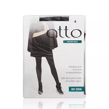 Женские колготки Atto Velour из микрофибры 80den серые 4 размер