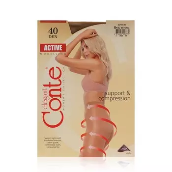 Женские колготки Conte Active 40den Natural 5 размер