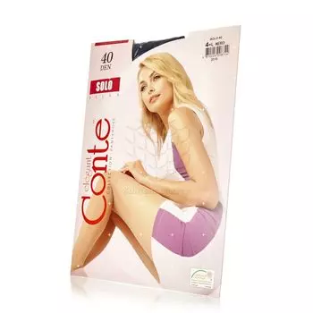 Женские колготки Conte Solo 40den Nero 4 размер