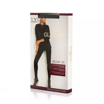 Женские колготки Glamour Velour 120den Nero 2 размер