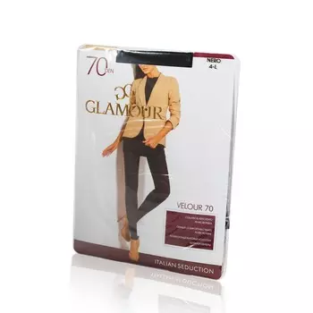 Женские колготки Glamour Velour 70den Nero 4 размер
