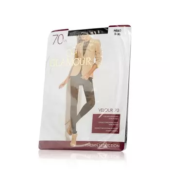 Женские колготки Glamour Velour 70den Nero 5 размер