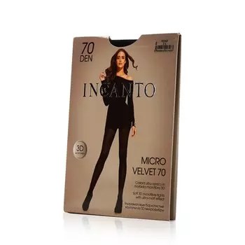 Женские колготки INCANTO Micro velvet 70den Nero 2 размер