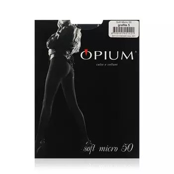 Женские колготки Opium Soft Micro 50den grafite 5 размер