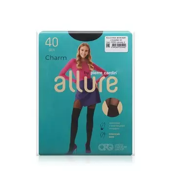 Женские колготки с рисунком Allure 40den Nero 2 размер