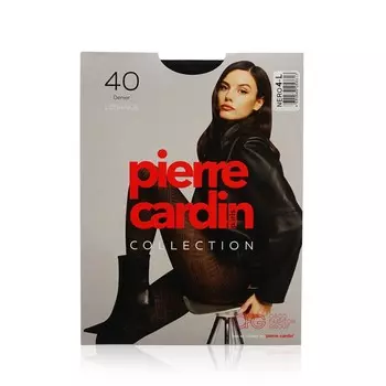 Женские колготки с рисунком Pierre Cardin Losange 40den Nero 4 размер