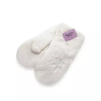 Женские меховые варежки Atto со снежинкой M