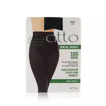 Женские моделирующие колготки Atto Ideal Body Belly 100den Nero 2 размер