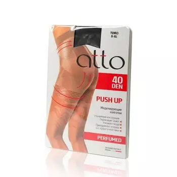 Женские моделирующие колготки Atto Push Up 40den fumo 5 размер