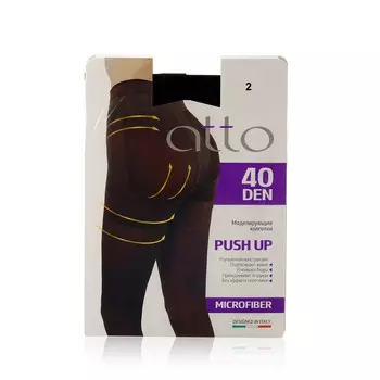 Женские моделирующие колготки Atto Push Up 40den , Коричневый , 2 размер