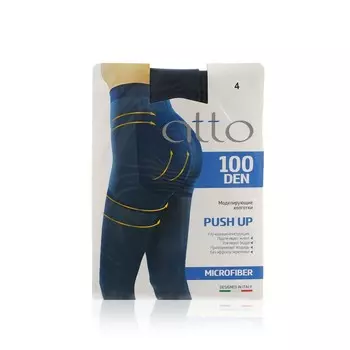 Женские моделирующие колготки из микрофибры Atto Push Up 100den Синий 4 размер