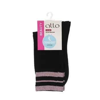 Женские носки Atto C1455 трикотажные , черные , р.23-25