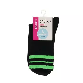 Женские носки Atto C1456 трикотажные , черные , р.23-25
