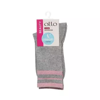 Женские носки Atto трикотажные C1455 , серые , р.23-25