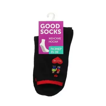 Женские носки Good Socks Мишка/ягодки Черный р.35-39