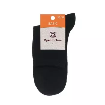 Женские однотонные носки Брестские Basic Черный р.38-39