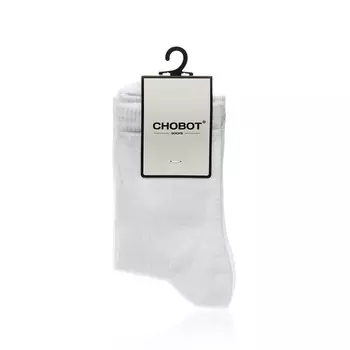 Женские однотонные носки Chobot 5221-003 , Белый , р.25