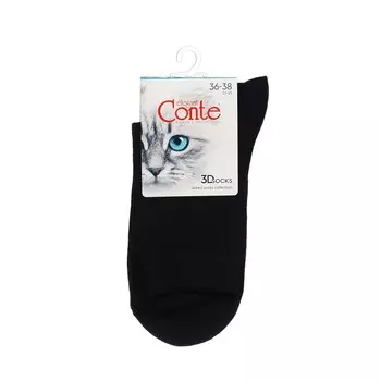 Женские однотонные носки Conte Elegant Черный р.36-38