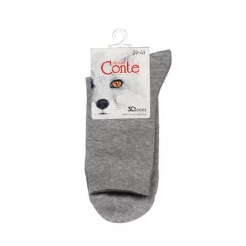 Женские однотонные носки Conte Elegant серый меланж р.39-41