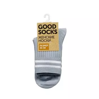 Женские однотонные носки Good Socks Лапша/Полоски Голубой р.35-39