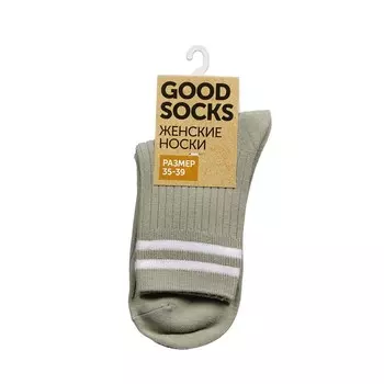 Женские однотонные носки Good Socks Лапша/Полоски Зеленый р.35-39