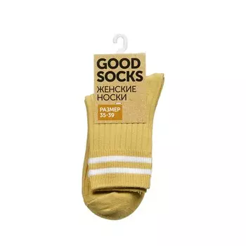 Женские однотонные носки Good Socks Лапша/Полоски Желтый р.35-39