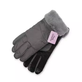 Женские перчатки Atto плащевка с опушкой M