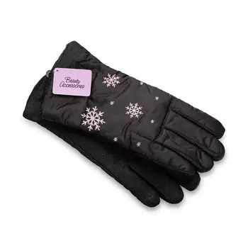 Женские перчатки Atto Снежинки плащевка M