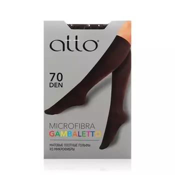 Женские плотные гольфы Atto Microfibra Gambaletto 70den Коричневый 1 пара