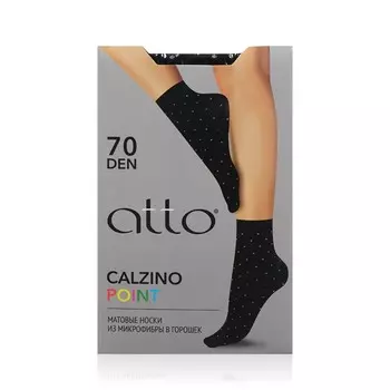 Женские плотные носки в горошек Atto Calzino Point 70den Черный 1 пара