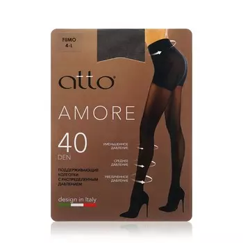 Женские поддерживающие колготки Atto Amore 40den fumo 4 размер