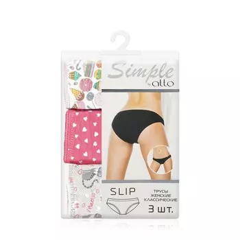 Женские трусы Atto Simple TK-42 , XL , 3шт