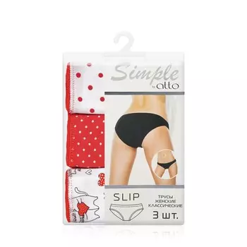 Женские трусы Atto Simple TK-46 , L , 3шт