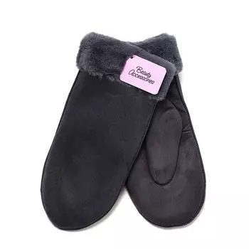 Женские варежки Atto , Серый , выворотка