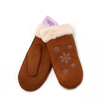 Женские варежки с вышивкой Atto Снежинки