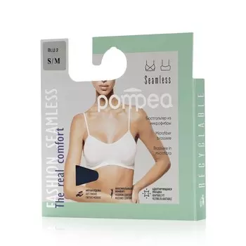 Женский бюстгалтер из микрофибры Pompea , Джинс , S/M