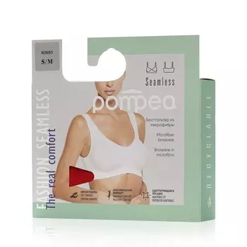 Женский бюстгалтер из микрофибры Pompea Seamless , Красный , S/M