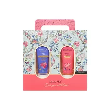 Женский подарочный набор Delicare ( крем для лица с гиалуроном и коллагеном 75мл + крем для рук с коллагеном 75мл )