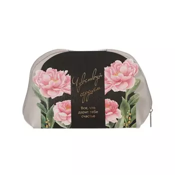 Женский подарочный набор ( гель для душа Botaniqua с экстрактом пиона 100мл + молочко для тела с экстрактом пиона 75мл + масло для губ с ароматом ванили 6мл )