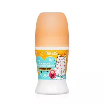 Женский шариковый дезодорант - антиперспирант WEIS " Нежность протеинов шелка " 50мл