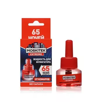 Жидкость для фумигатора от комаров Moskitek Extreme без запаха 65 ночей 30мл