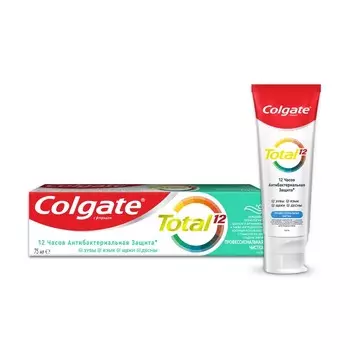 Зубная паста - гель Colgate total Активная защита " профессиональная чистка " 75мл