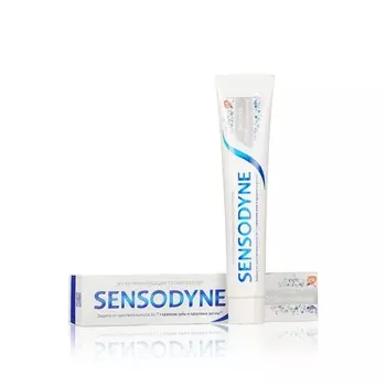 Зубная паста Sensodyne " бережное отбеливание " с фтором , для чувствительных зубов 75мл