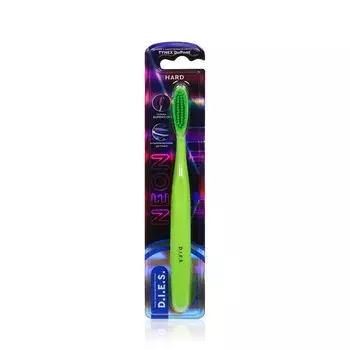 Зубная щетка D.I.E.S. Neon зеленая жесткая