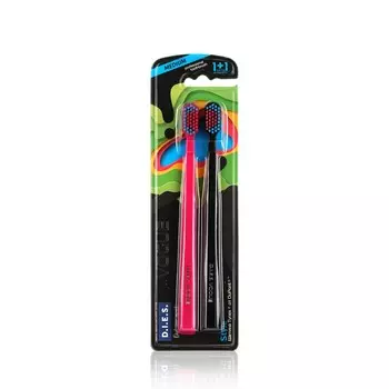 Зубная щетка D.I.E.S. " Vogue Style " средней жесткости 1+1 в ассортименте