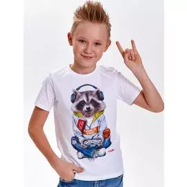 Футболка "Енот", белый