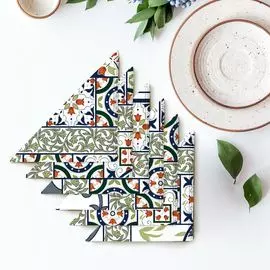 Комплект салфеток рогожка "Азулежу"