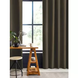 Комплект штор из канваса, коричневый